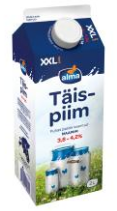 Täispiim ALMA vaba rasvasisaldusega 3,8-4,2% 2L