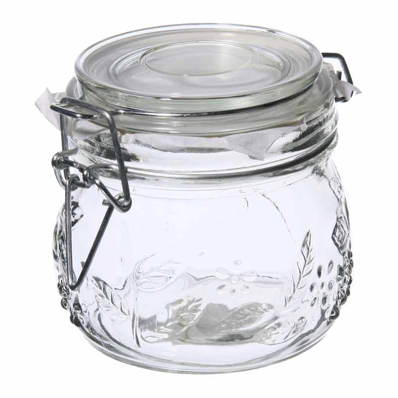 Säilituspurk kaanega, 0,5L, läbipaistev klaas