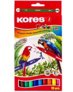 Viltpliiatsid Kores Korellos, 2in1, 10 tk