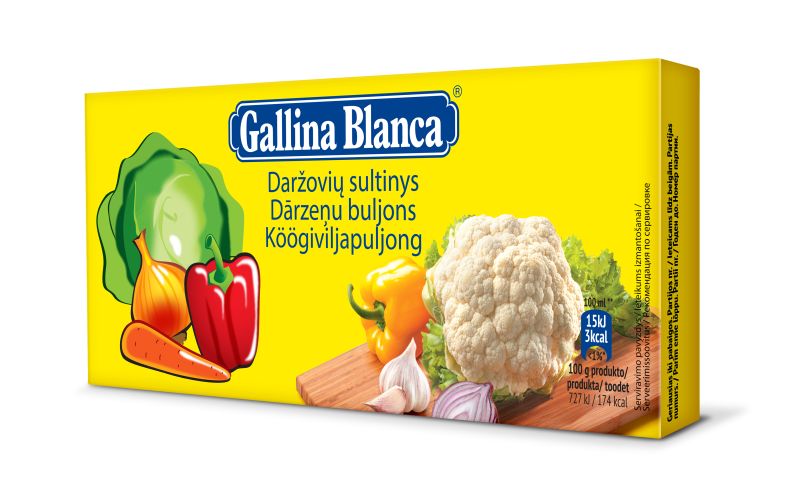 Köögiviljapuljong GALLINA BLANCA 12tk, 120g