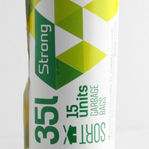 SORTEX, Prügikott, must 35 L x 15 tk