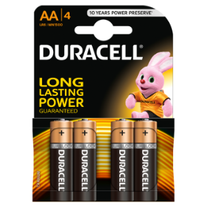 Patarei Duracell AA LR6 4tk/pk