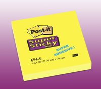 Märkmepaber Post-It Super Sticky 76x76 mm, kollane