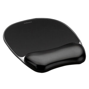 Hiirepadi Fellowes Crystal™ Gel randmetoega, must