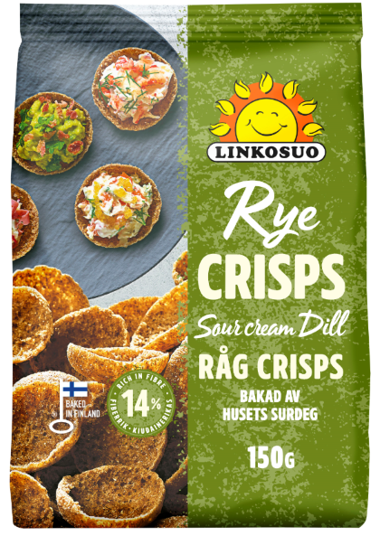 Rukkirõpsud LINKOSUO hapukoore ja tilli, 150g