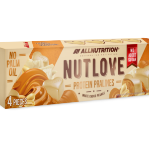 Proteiini valge šokolaadi kommid NUTLOVE pähklitäidisega SUHKRUVABA 500g