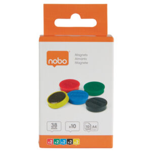 Tahvlimagnet Nobo, 10tk, 38mm, värvilised