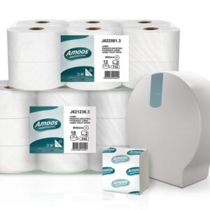 Tualettpaber AMOOS JUMBO 2 kihti, 180m, 180mm, J621827.4