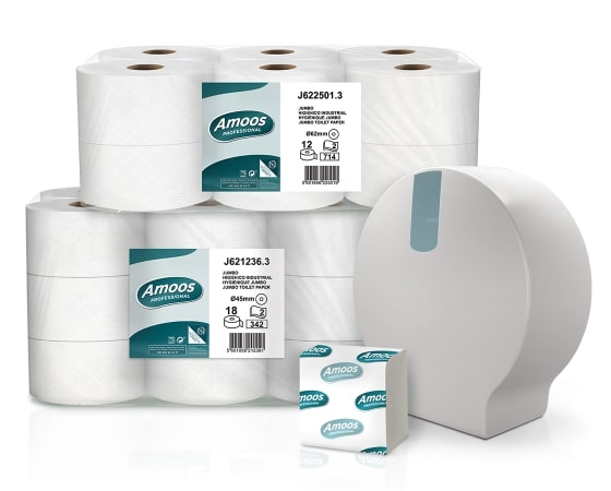 Tualettpaber AMOOS JUMBO 2 kihti, 180m, 180mm, J621827.4