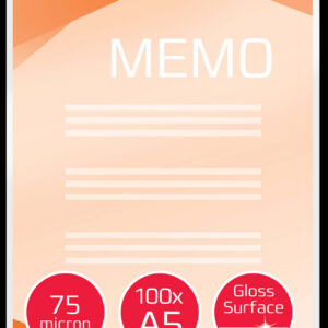 Lamineerimistaskud Ibico A5 75M. Gloss/100
