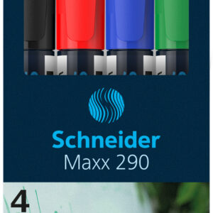 Tahvlimarker Schneider Maxx 290, 2-3mm, komplektis 4 tk
