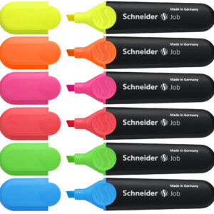 Tekstimarker Schneider Job 1-4,5mm, 6-värvi