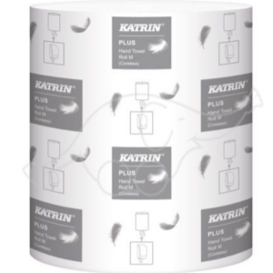 Rullkäterätik KATRIN Plus M1 hülsita, valge, 1-kihiline, 280m