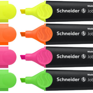 Tekstimarker Schneider Job 1-4,5mm, 4-värvi