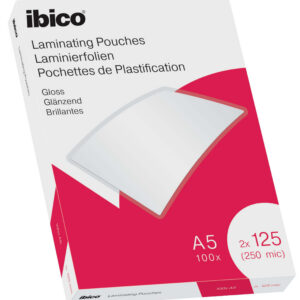 Lamineerimistaskud Ibico A5 125M.Gloss/100