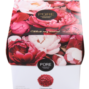 Piimašokolaadi trühvlid PURE juustukoogi-vaarika,  Spring Kuubik,12tk 96g