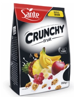 Müsli Sante Crunchy puuviljadega, 350g