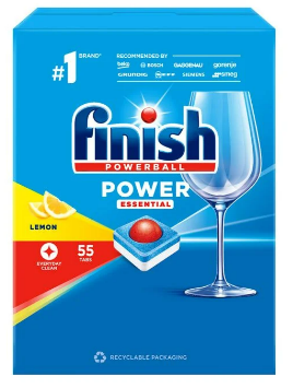 Nõudepesumasina tabletid FINISH Power Essential Lemon 55tabl.