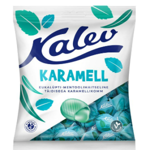 Karamell KALEV eukalüpti-mentoolimaitseline täidisega 120g