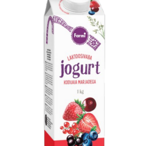 Jogurt FARMI, koduaia marjadega, 1kg, Laktoosivaba
