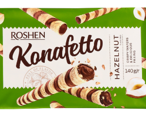 Vahvlirullid Konafetto ROSHEN sarapuupähklitäidisega 140g