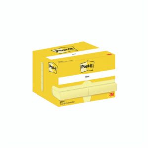 Märkmepaber Post-it, 51x76mm, kollased, 12tk/pakk