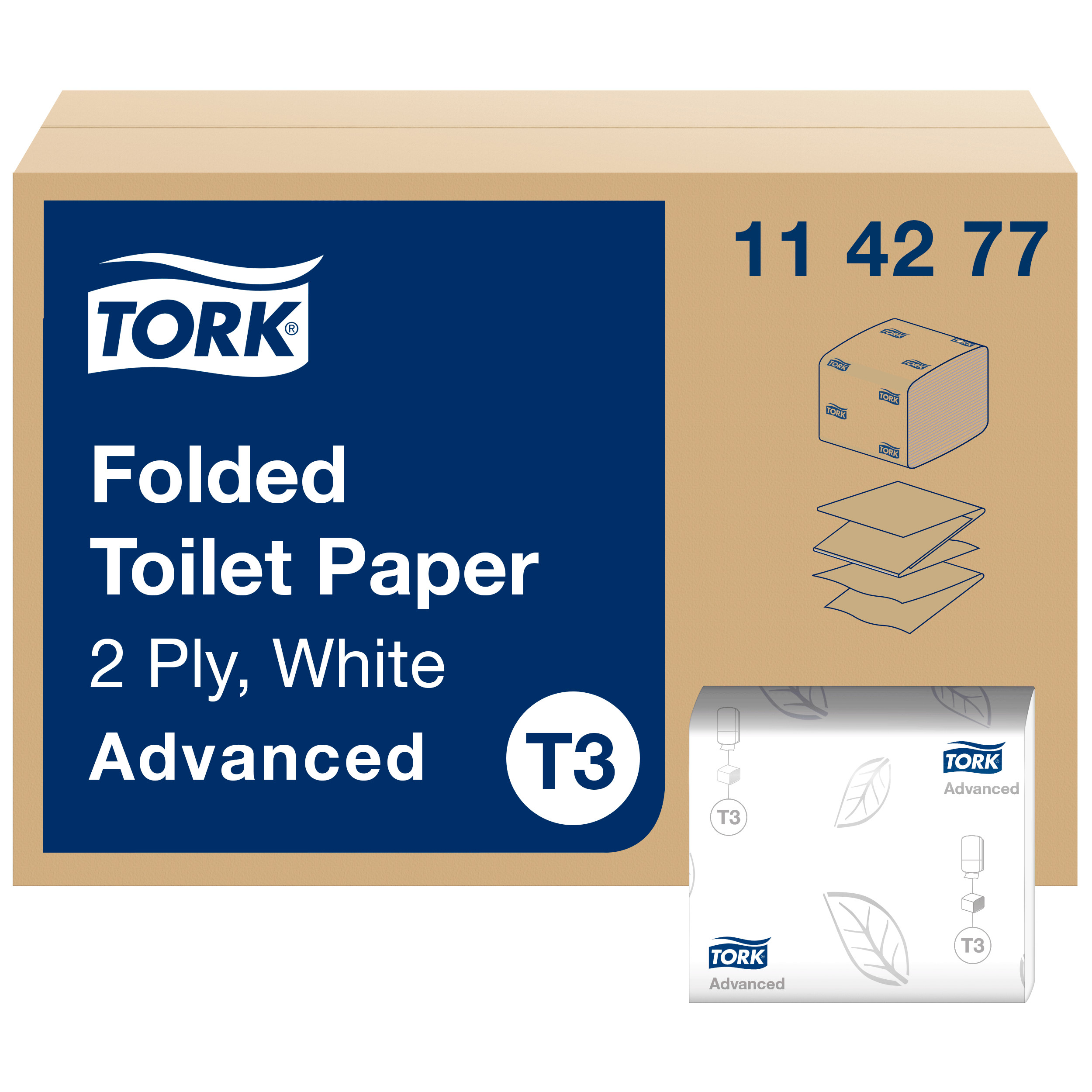 Tualettpaber Tork T3 Advanced Bulk  11x19cm 114277