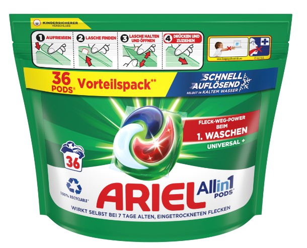 Geelkapslid ARIEL Universal+ 36tk