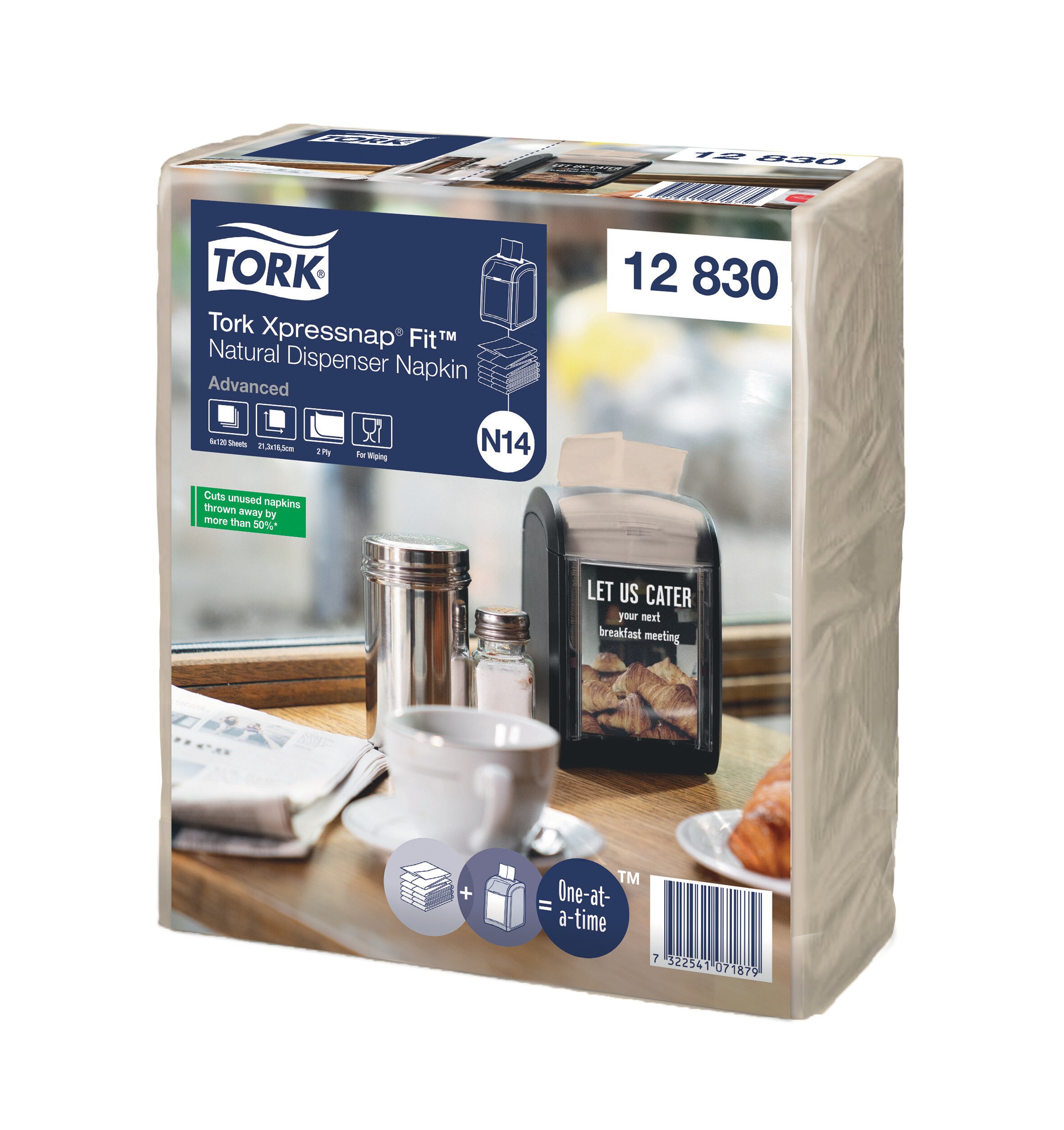 Salvrätik jaoturile Tork Xpressnap® Fit™ N14,loodusvalge 12830