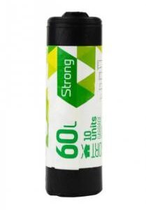 Prügikotid SORTEX, must, 60 L, 30mic,60x75cm,10tk