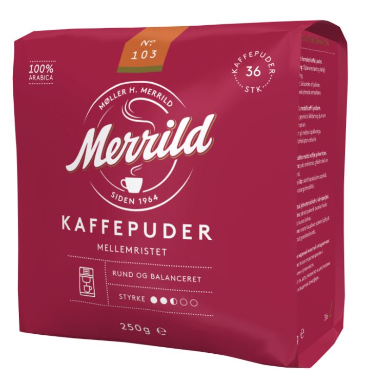 Kohvipadjad MERRILD 103 keskmine röst, 36tk, 250g
