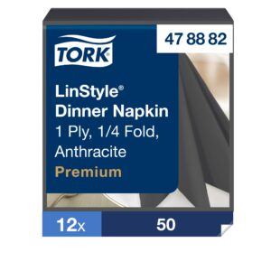 Õhtusöögisalvrätikud Tork LinStyle  tumehall , 4F.39x39cm, 50tk 478882