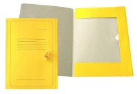 Kartongmapp SMLT A4, paelkinnitus, kollane