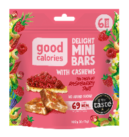 Mini batoonid GOOD CALORIES vaarikakoogi maitselised 17gx 6