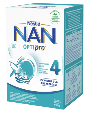 NAN OPTIPRO 4 piimal põhinev jätkupiimasegu alates 2. eluaastast, 650g