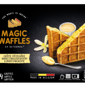 Belgia vahvlid MAGIC WAFFLES vanillikreemi täidisega, külmutatud, 4 x 80g