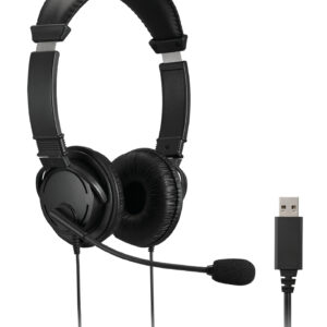 Klassikaline USB-A peakomplekt mikrofoni ja helitugevuse regulaatoriga