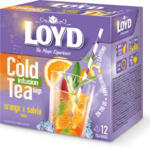 Külm tee LOYD Cold Infusion, apelsini ja salveimaitseline, 12 x 2,5 g