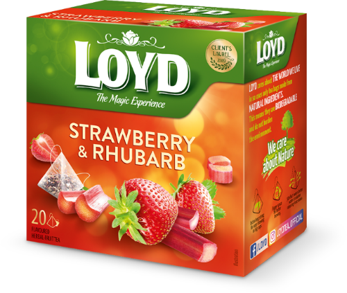 Tee LOYD maasika- ja rabarberimaitseline 20 x 2g