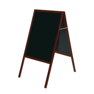 Kriiditahvel BI-OFFICE 60x90, kõrgus 120cm,  harkjalg, kirsipunane puitraam, must