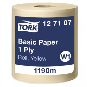 Tööstuslik rullpaber Tork Basic W1, 1190mx33cm, 1-kih, kollane