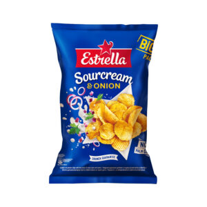 Krõpsud ESTRELLA hapukoore- ja sibulamaitselised sakilised 180 g