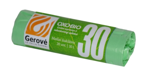 Prügikotid  Clean&Green Bio HD 30L 50x55cm 6 my 20tk/rll