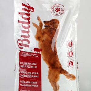 BUDDY  Kuiv täissööt täiskasvanud koerale, veisega, 10 kg