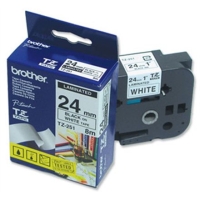 Markeerimislint Brother TZE-251, 24mm must/valgel
