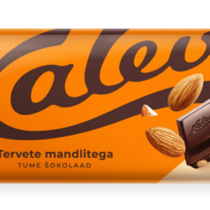 Tume šokolaad KALEV tervete mandlitega, 190g