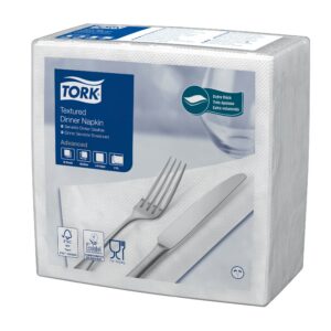 Lõunasöögisalvrätik Tork Textured, 2-kihiline, valge, 50tk 509414