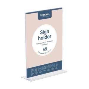 Sildihoidja T-vorm Europel A5, läbipaistev