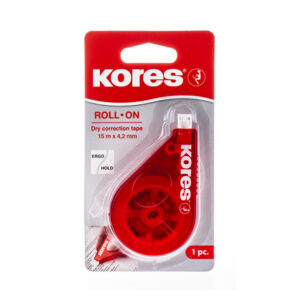 Korrektuurlint Kores ROLL ON RED, 4.2 mm x 15 m