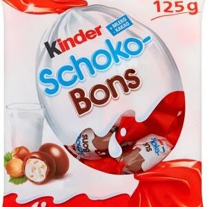 KINDER Piimašokolaadist kompvekid Schoko-Bons piima-ja pähklitäidisega 125g - Image 1